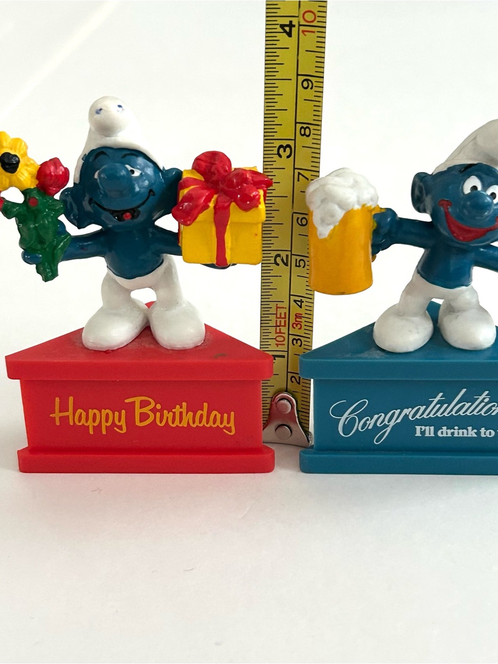 Vintage Smurfs “Happy Birthday” and “Congratulations! I'll drink to that" - Picture 4 of 9